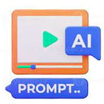 AI video player interface showcasing prompt-driven video content creation.